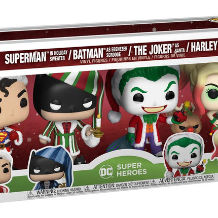 DC 4-Pack Super Heroes Holiday Vinyl Figure 9 cm Funko