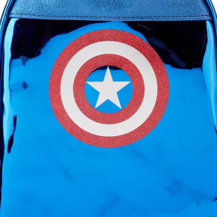 Shine Captain America Cosplay - Mini Backpack Loungefly Zainetto